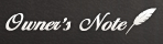 Owner's Note
